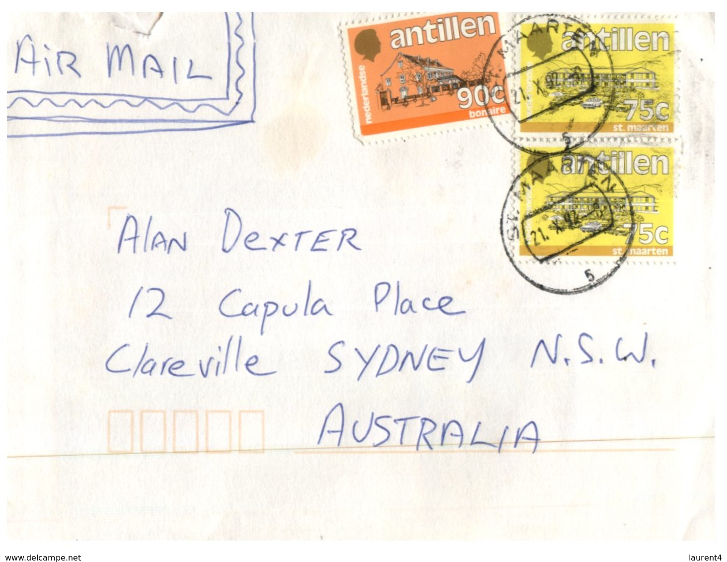 (745) Letter Posted From Antille Islands To Australia (1992) - Antilles