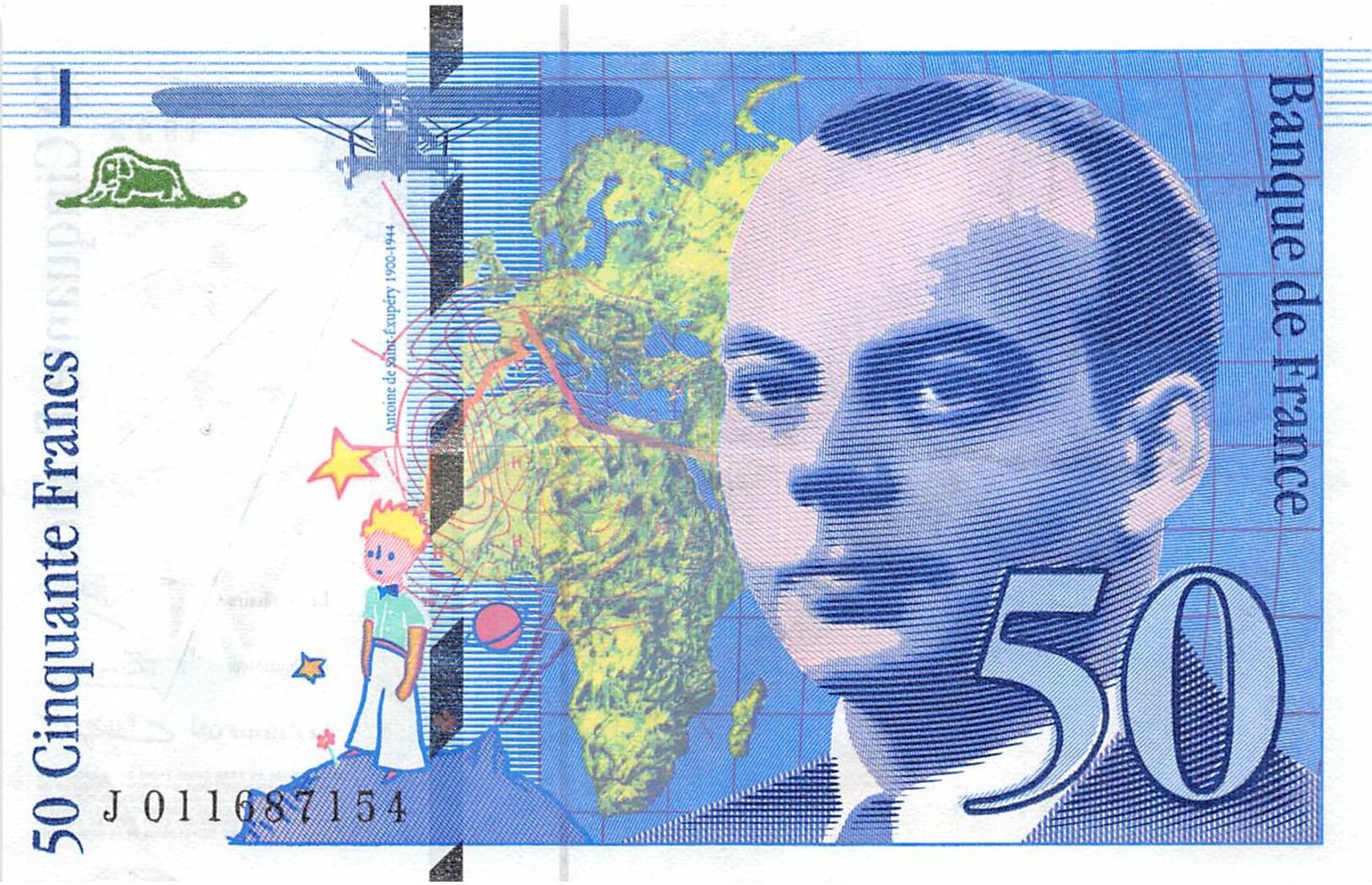 FRANCE 50 FRANCS  ST EXUPERY - 50 F 1992-1999 ''St Exupéry''