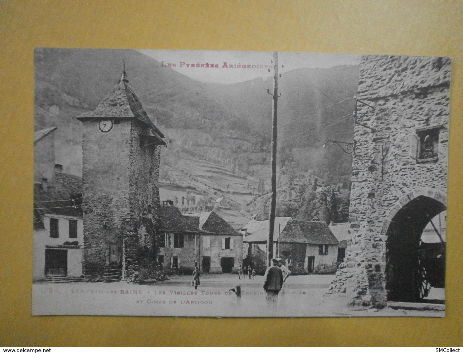 09 Sentein Les Bains. Les Vieilles Tours De L'enceinte Fortifiée Et Cimes De L'Artigou (4974) - Sonstige & Ohne Zuordnung