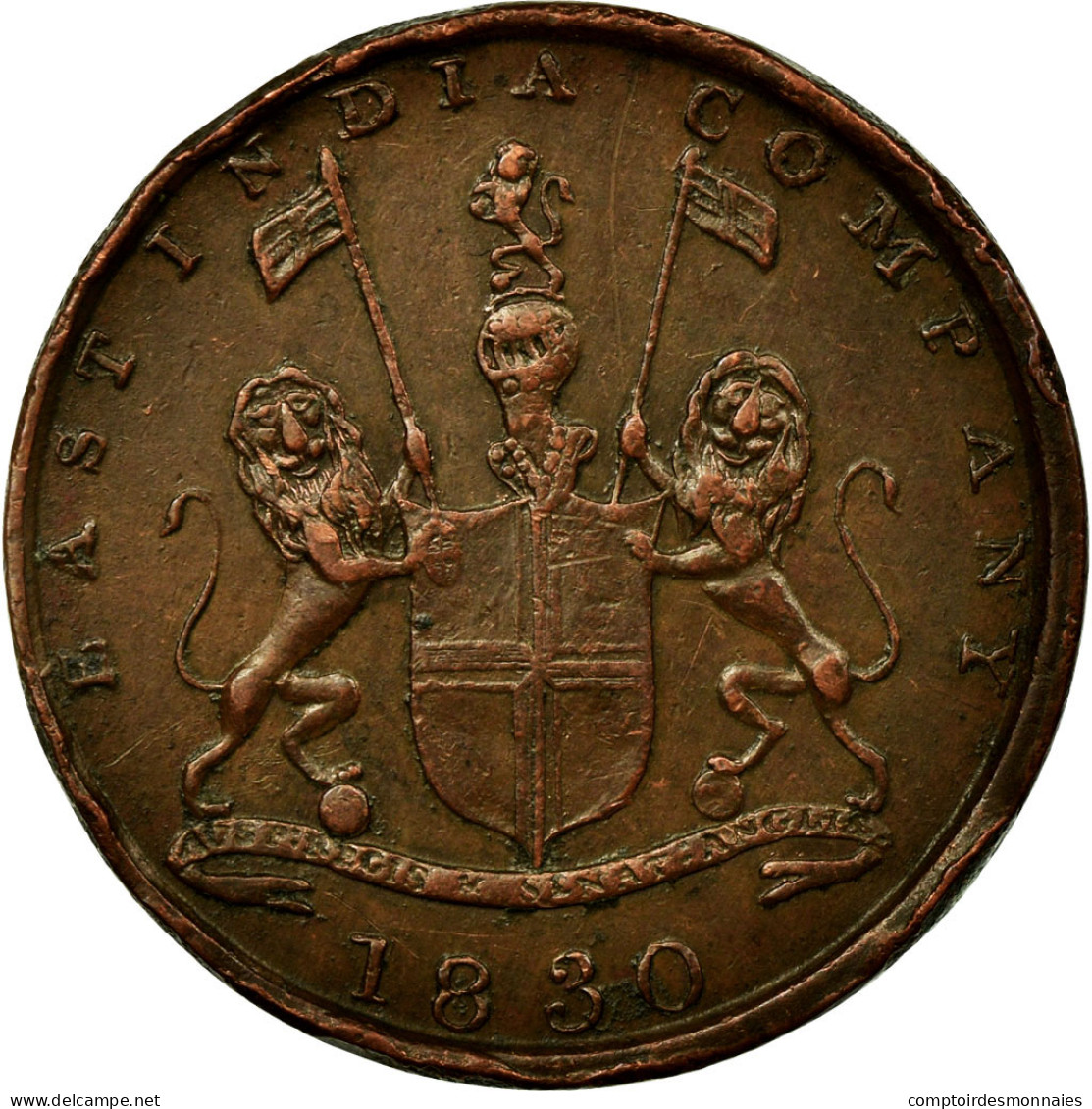 Monnaie, INDIA-BRITISH, BOMBAY PRESIDENCY, 1/4 Anna, Paisa, 1830, Mumbai, TTB - Colonies