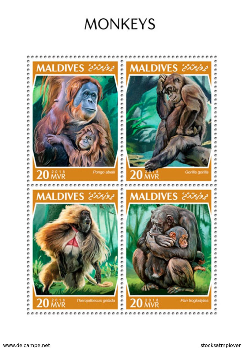 Maldives 2018  Monkeys Fauna  S201810 - Maldives (1965-...)
