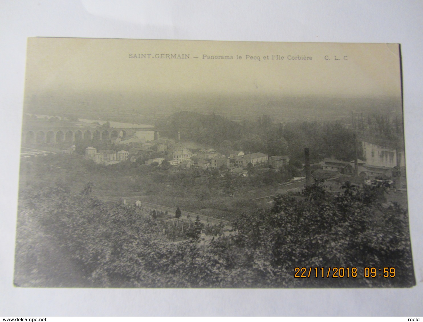 Cpa SAINT GERMAIN (78) Panorama Le Pecq Et L'Ile Corbière (avt 1903) - St. Germain En Laye