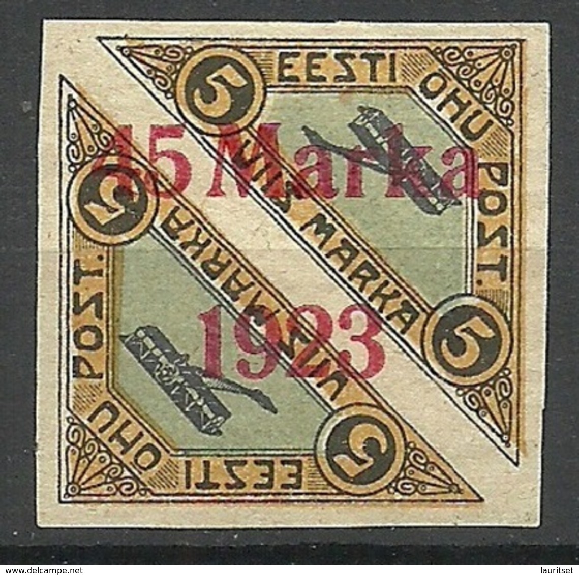 ESTLAND ESTONIA 1923 Michel 45 B I * Signed K. Kokk - Estonia