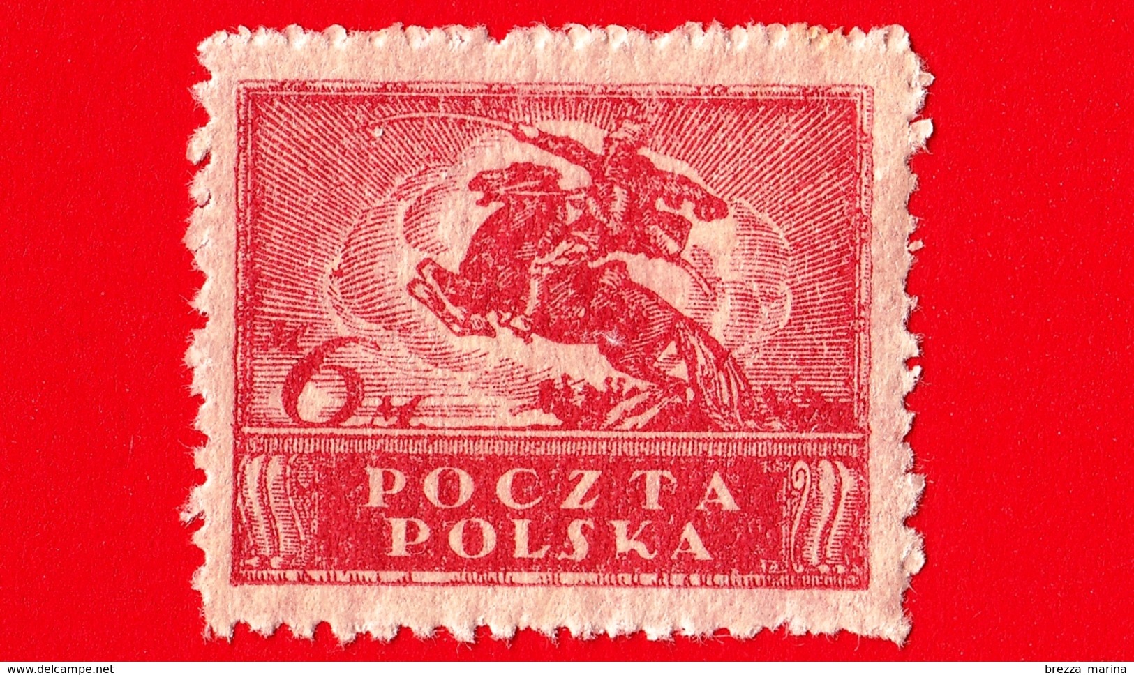 POLONIA - POLSKA - Nuovo - 1919 - Ulano Cavaliere Polacco - 6 M - Oblitérés