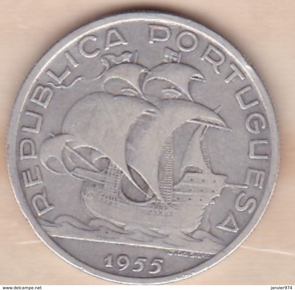 PORTUGAL. 10 ESCUDOS 1955, En Argent - Portugal