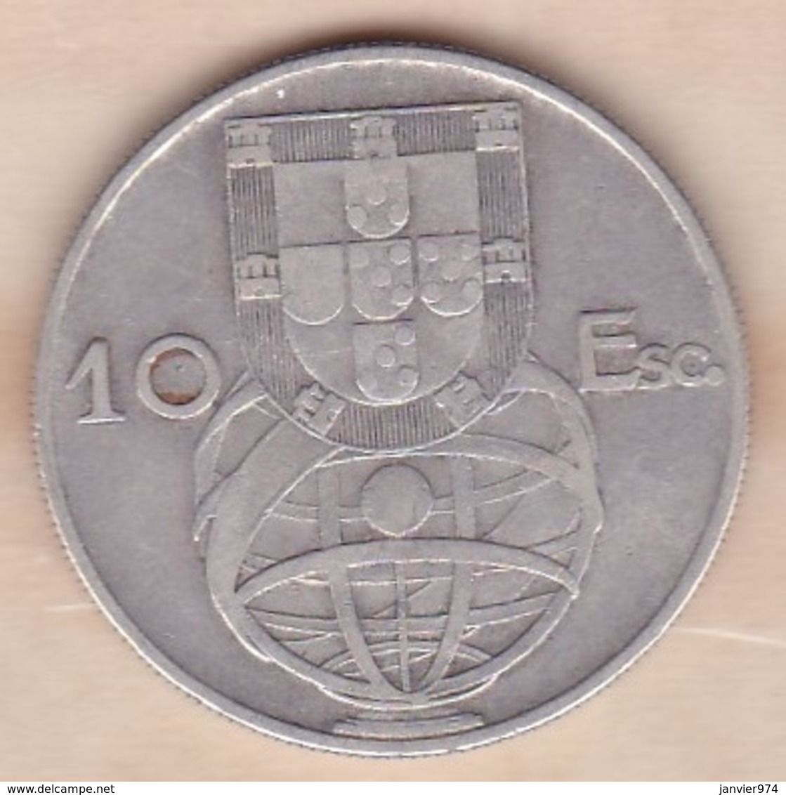 PORTUGAL. 10 ESCUDOS 1955, En Argent - Portugal