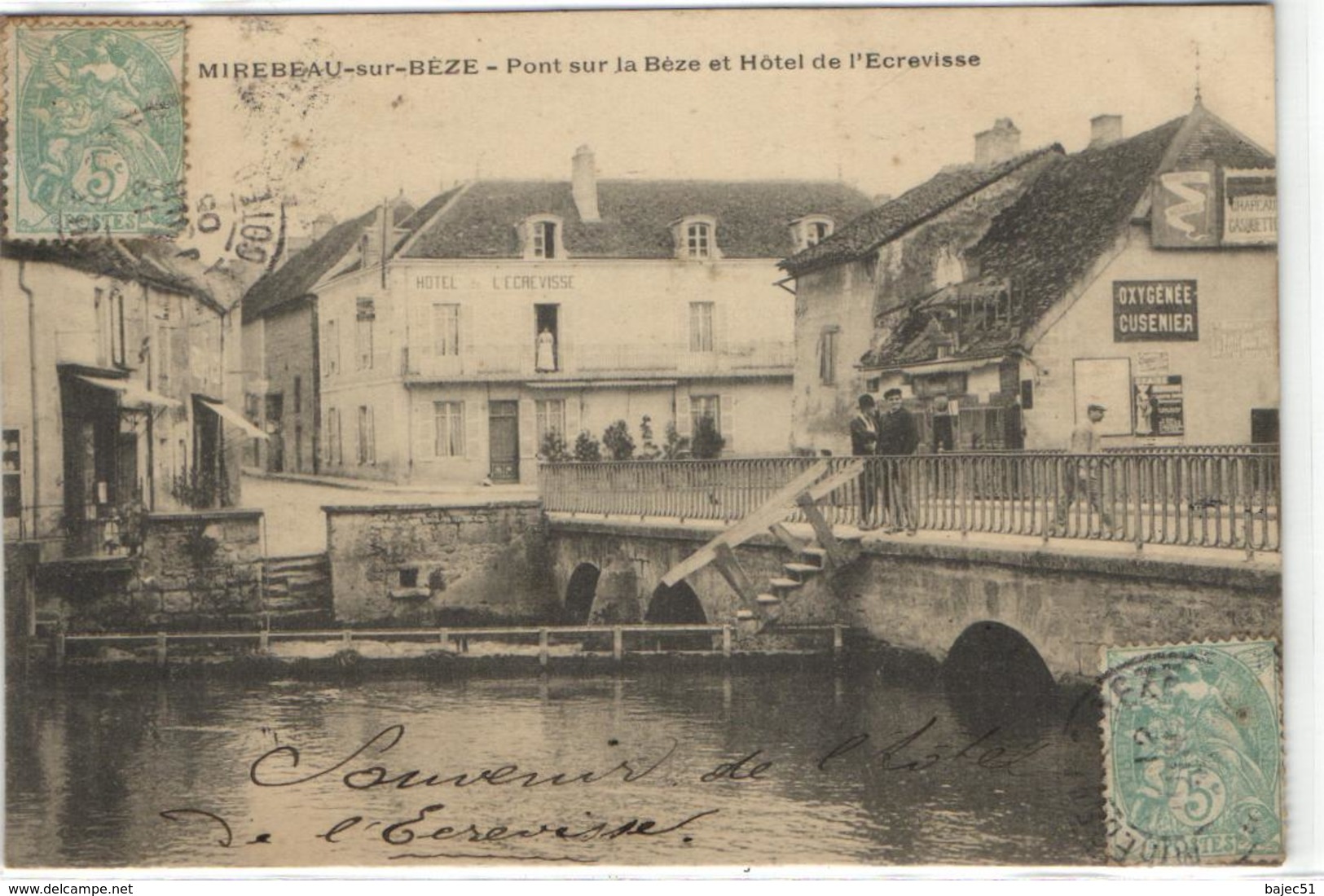 1 Cpa Mirebeau Sur Bèze - Hôtel De L'écrevisse - Mirebeau