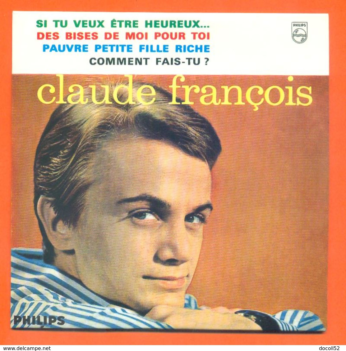 Claude François CD 4 Titres Pochette Reproduction Du 45 Tours De L'époque - 2 Scans - Ediciones De Colección