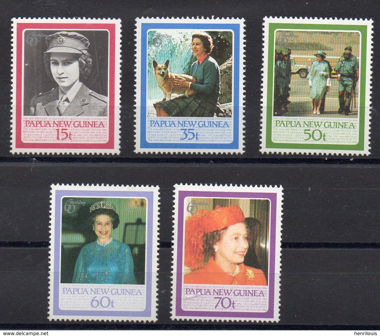 PAPOUASIE NOUVELLE GUINEE  Timbres Neufs ** De 1986 ( Ref 2528 ) Famille Royale -  Elisabeth II - Papouasie-Nouvelle-Guinée