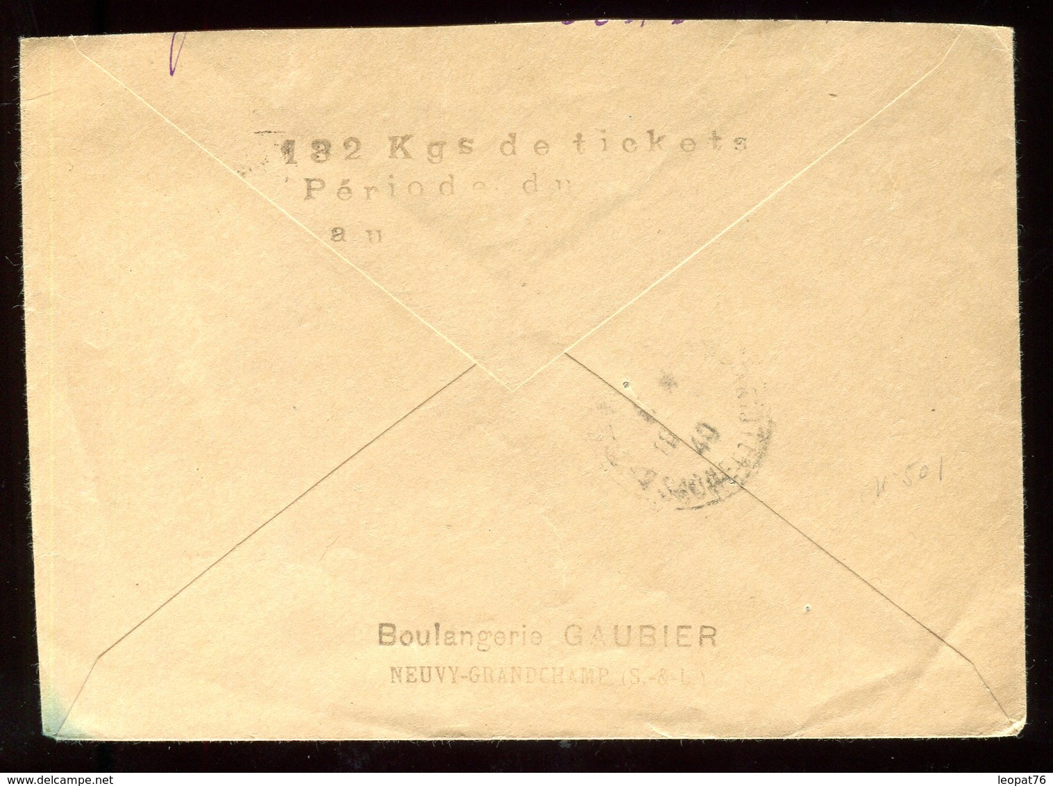 Enveloppe En FM De Châtres Pour Neuvy Grandchamp En 1940 - N181 - WW II