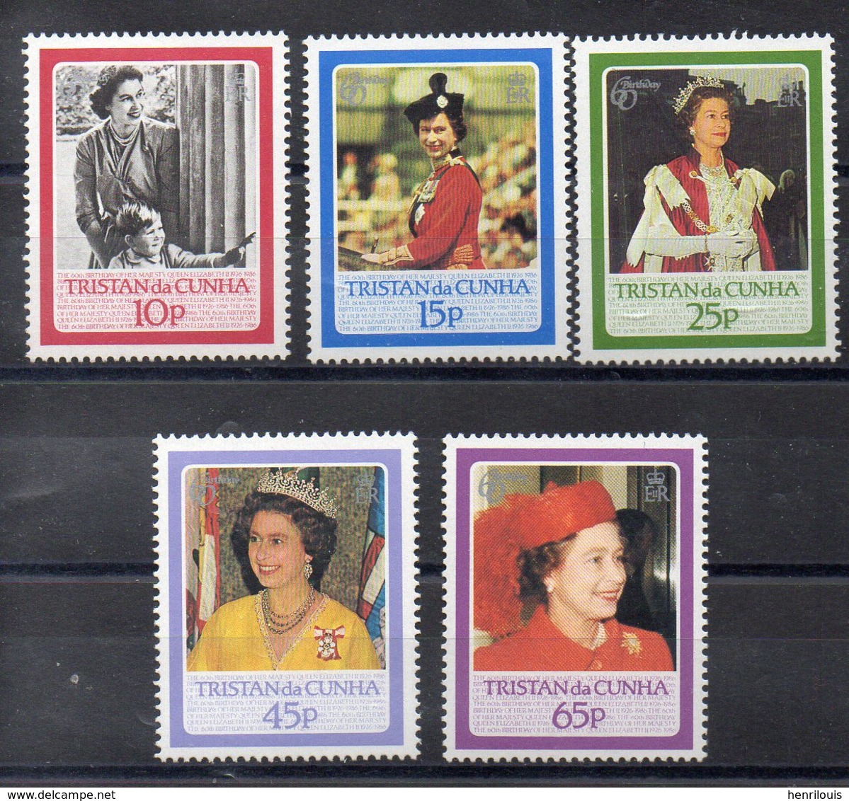 TRISTAN DA CUNHA  Timbres Neufs ** De 1986 ( Ref 2529 B) Famille Royale -  Elisabeth II - Tristan Da Cunha