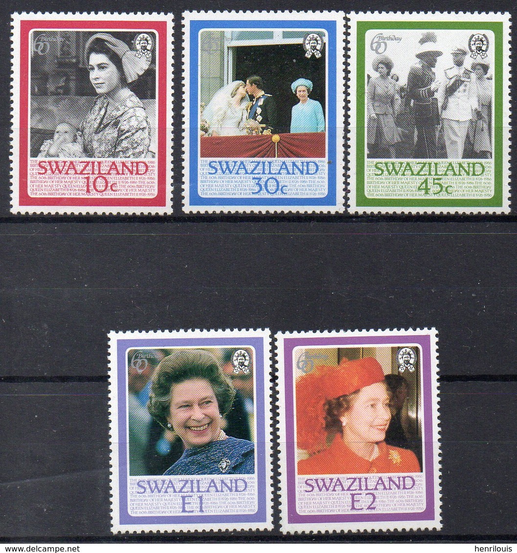 SWAZILAND Timbres Neufs ** De 1986 ( Ref 2529 D) Famille Royale -  Elisabeth II - Swaziland (1968-...)