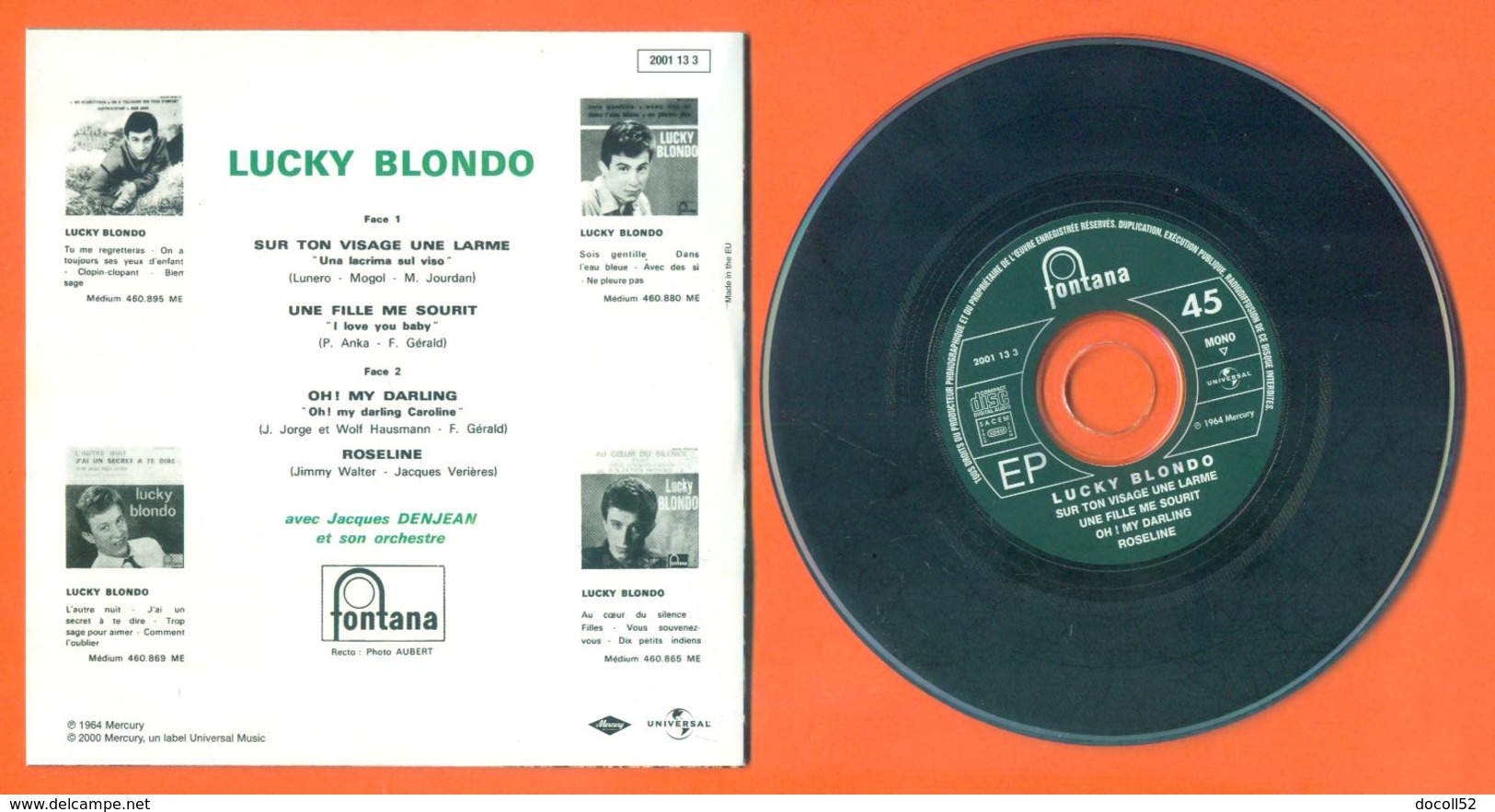 Lucky Blondo CD 4 Titres Pochette Reproduction Du 45 Tours De L'époque - 2 Scans - Collector's Editions