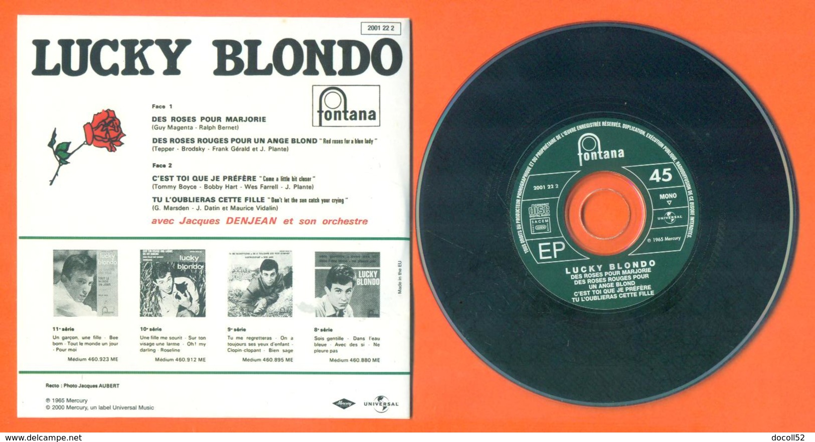 Lucky Blondo CD 4 Titres Pochette Reproduction Du 45 Tours De L'époque - 2 Scans - Collectors