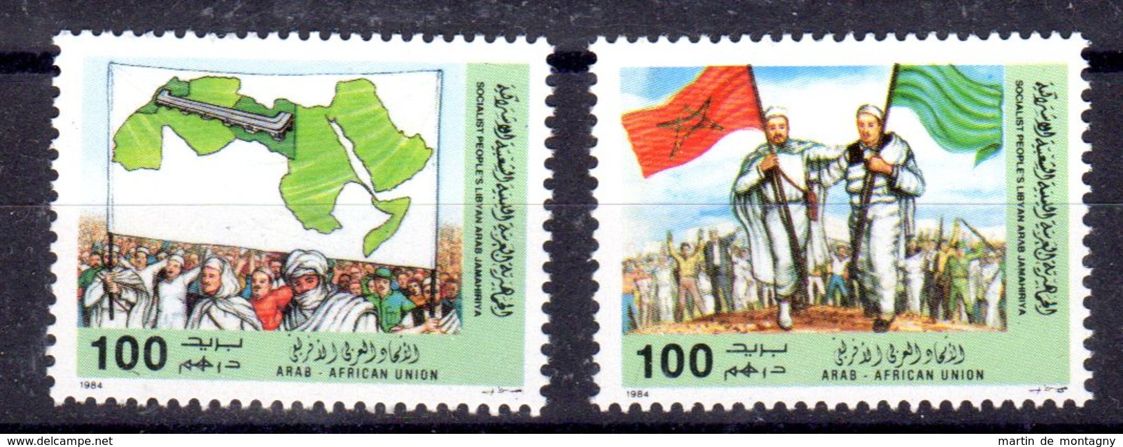 1984 ;Union Des Arabes D'Afrique; YT  1437 + 1438, Neuf **, Lot 50668 - Libye