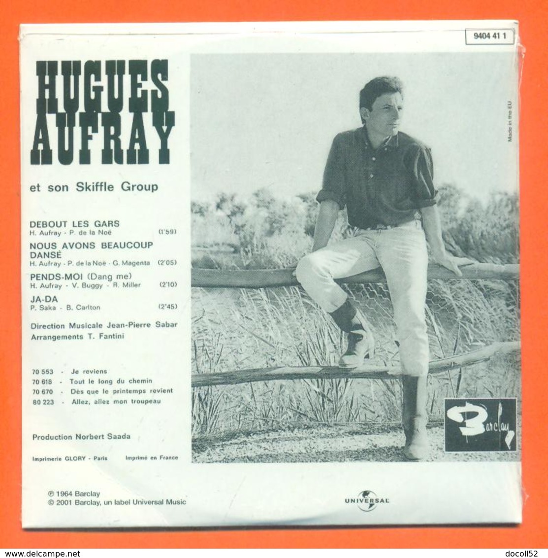 Hugues Aufray CD 4 Titres Pochette Reproduction Du 45 Tours De L'époque - 2 Scans - Collectors