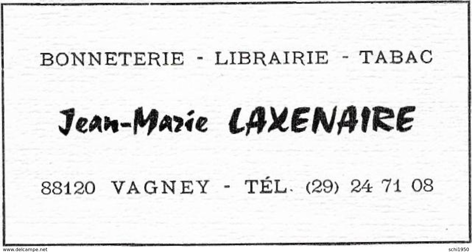 ~  JP   ~  PETIT   CALANDRIER   ~   VAGNEY  ~    Pub    JEAN -MARIE    LAXENAIRE  ~ - Formato Piccolo : 1981-90