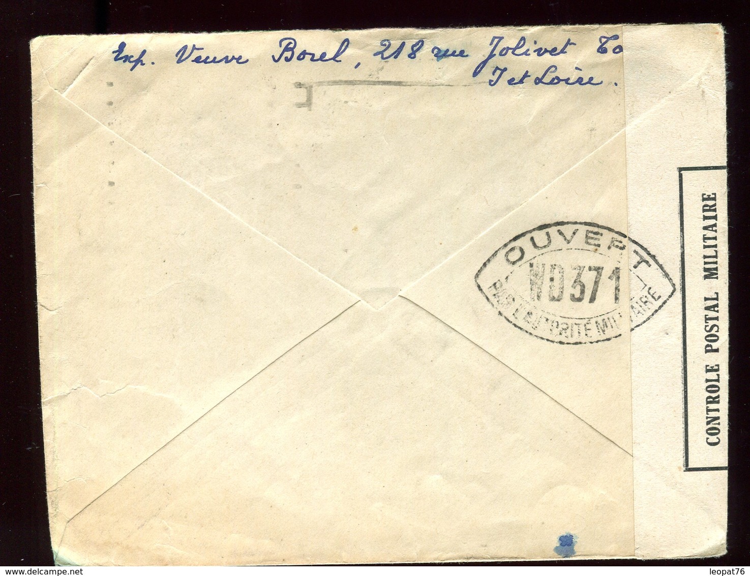 Enveloppe En FM De Tours Pour La Suisse En 1940 Avec Contrôle Postal - N201 - Guerre De 1939-45