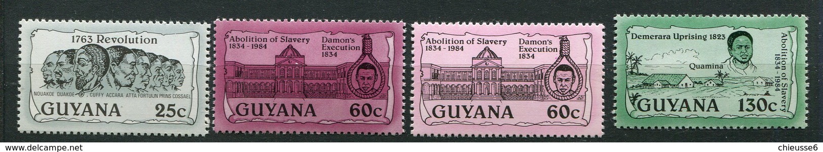 GUyane ** N° 1209 à 1212 - Abolition De L' Esclavage - Guyana (1966-...)