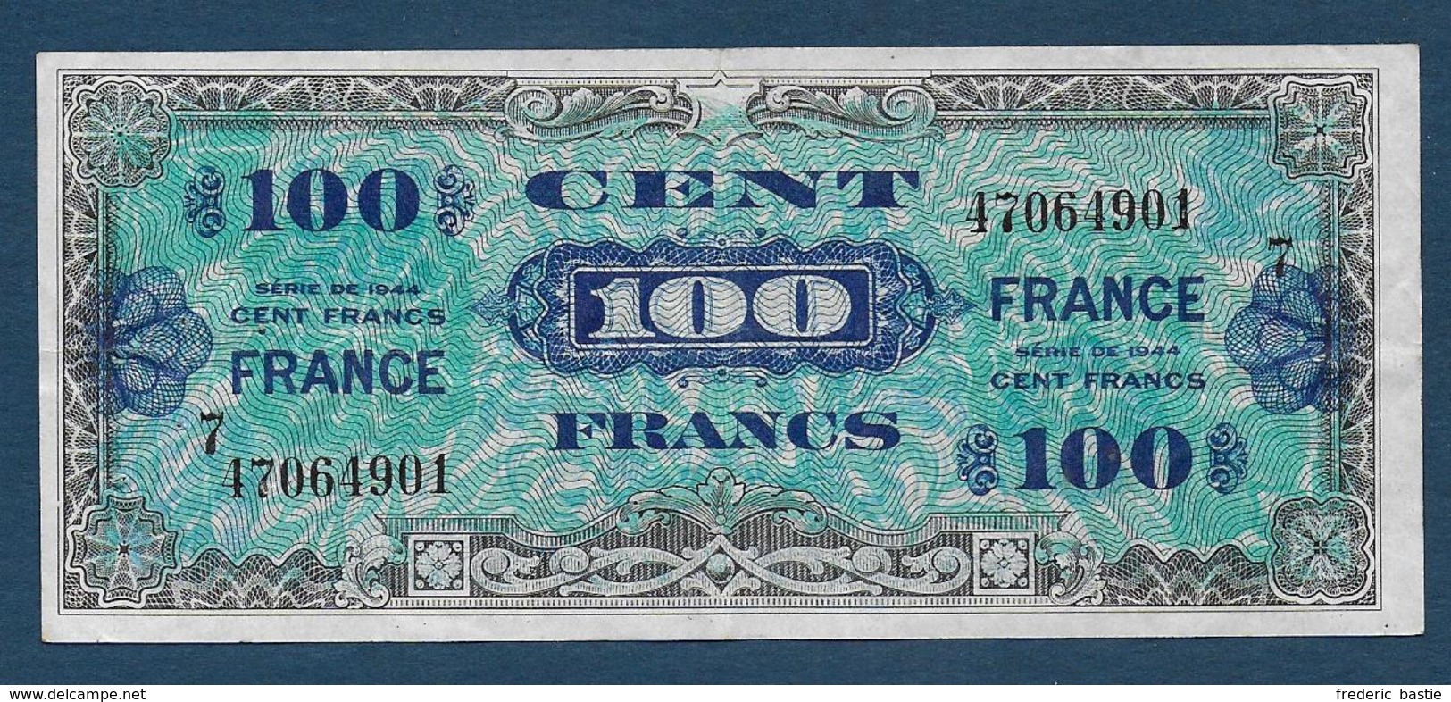 BILLET De  100 F  De 1944 - Série 7 - 1945 Verso France