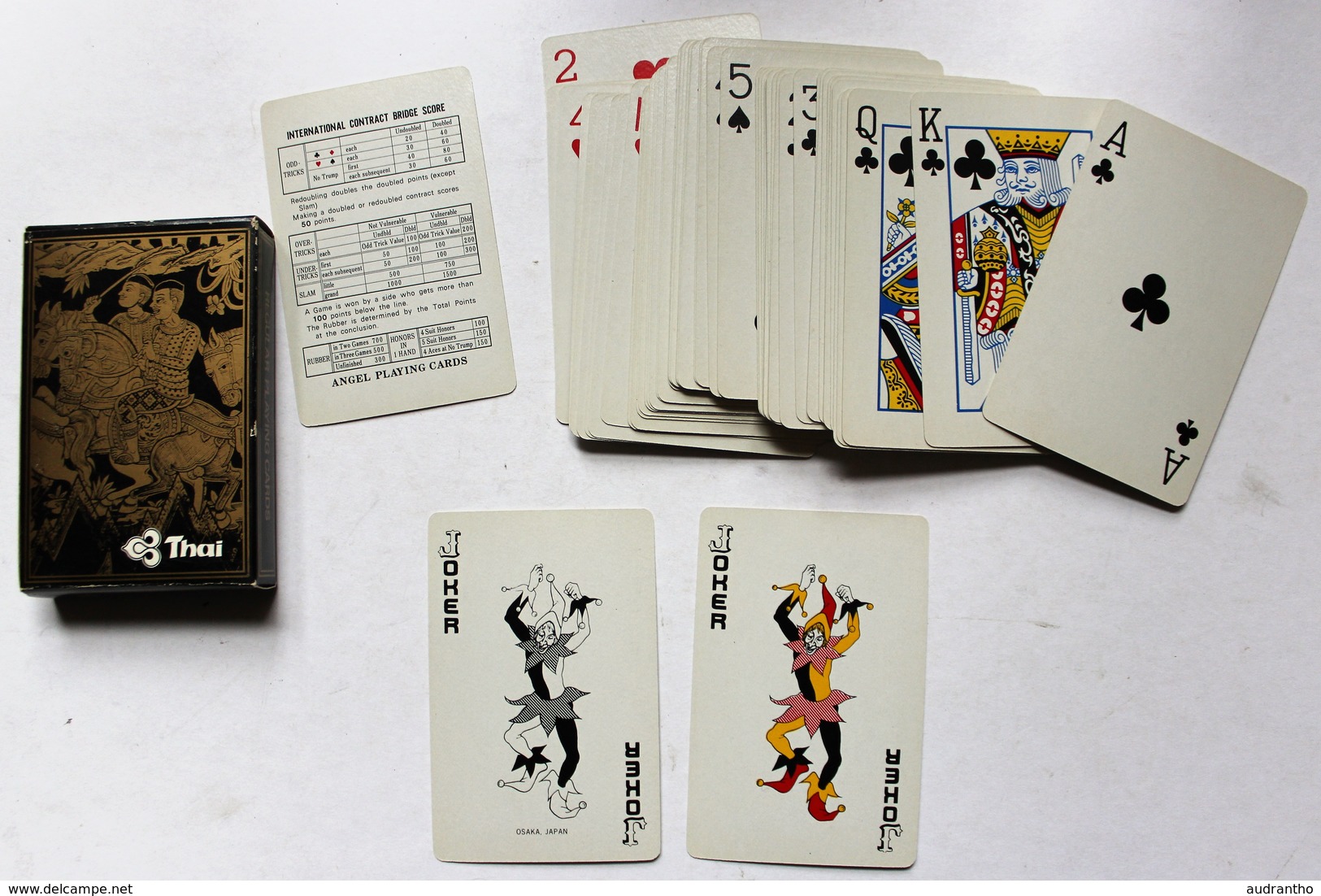 Ancien Jeu 54 Cartes à Jouer Thai Osaka Japon Angel Playing Cards Japan - 54 Cartes