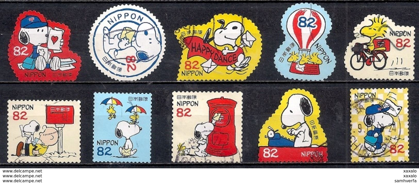 Japan 2017 - Greetings Stamps - Snoopy And Letters - Used Stamps