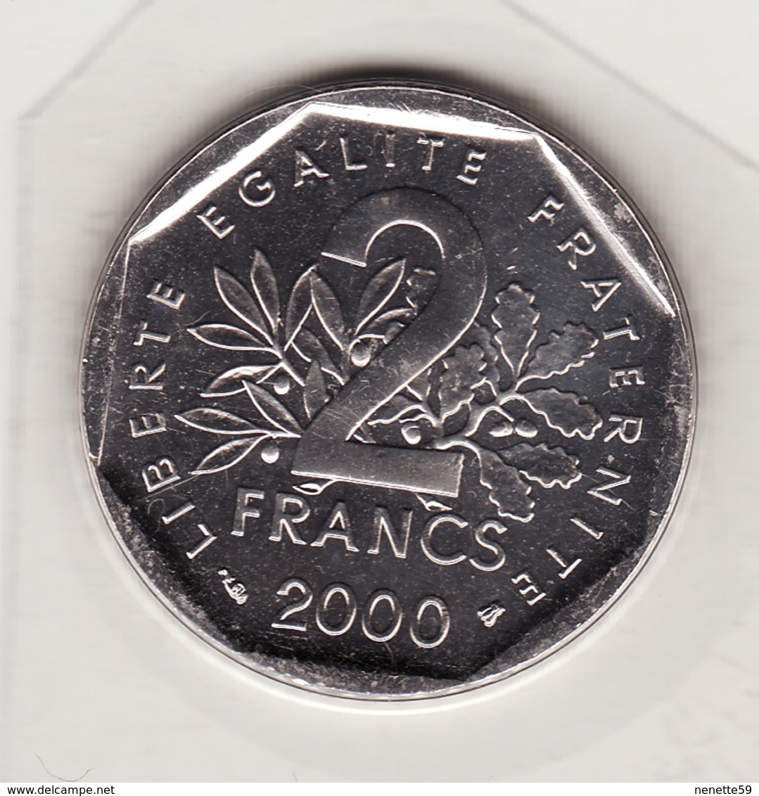 FDC 2 Francs --  Semeuse 2000 -- Scellé Sous Vide -- Fleur De Coins - Autres & Non Classés