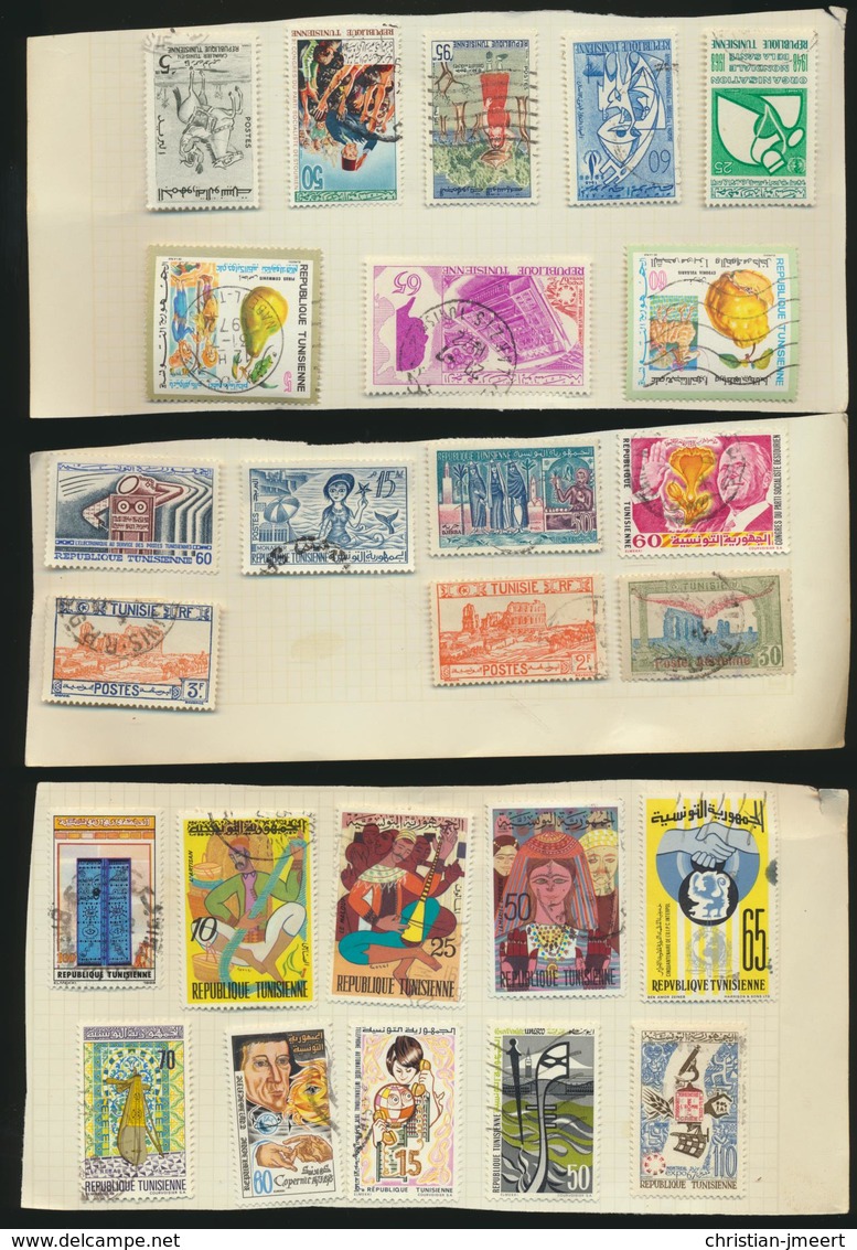 TUNESIA  TUNISIE  Lot De 94 Timbres Oblitérés Sur Charnière - Tunisia (1956-...)