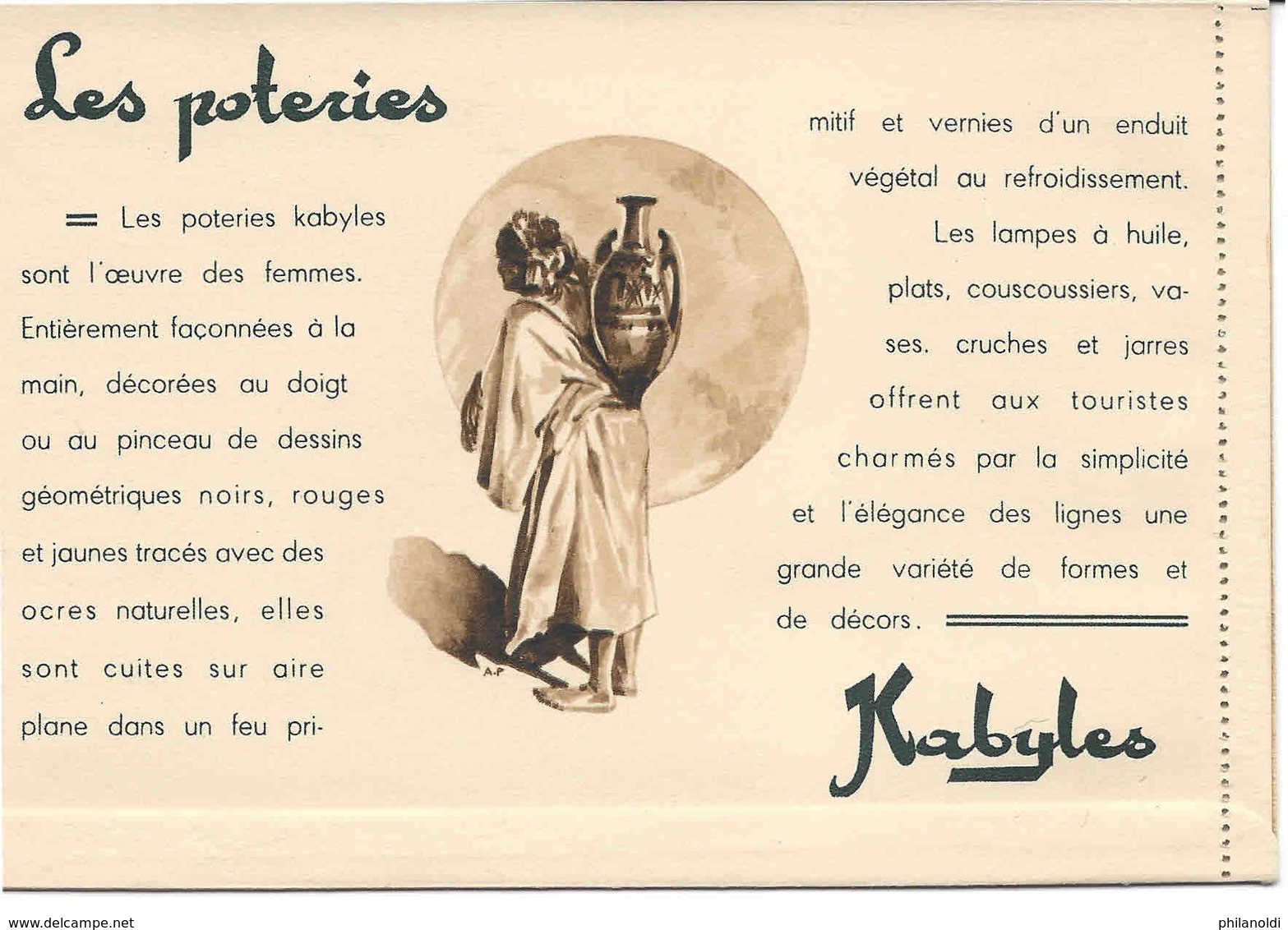 ALGERIE 1939, Entier Postal, Carte Lettre 90 C. Illustrée, Poteries Kabyles, Femme, Neuf, Belle Qualité - Lettres & Documents