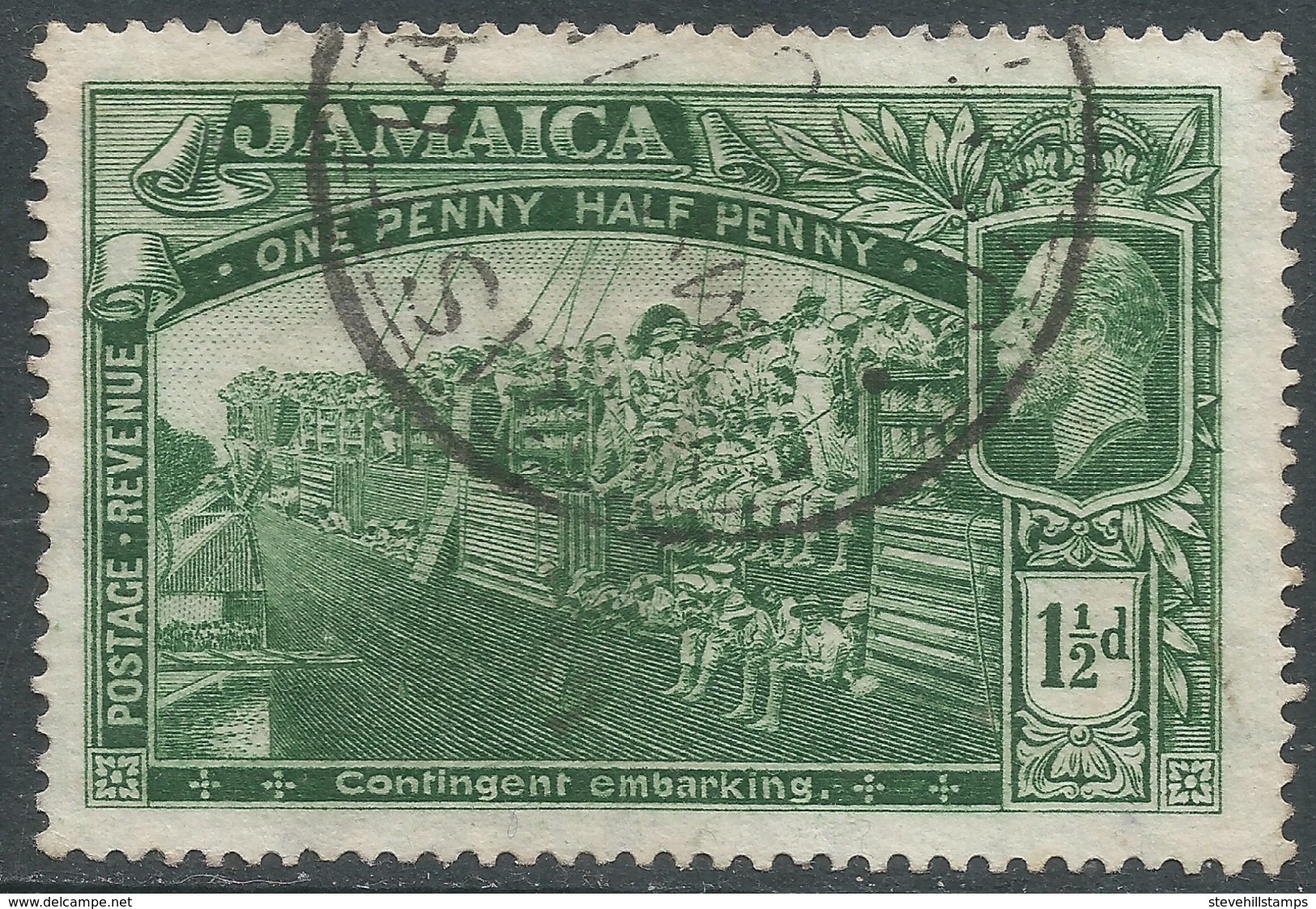 Jamaica. 1921-29 Landscapes. 1½d Used. Mult Script CA W/M SG 93 - Jamaica (...-1961)