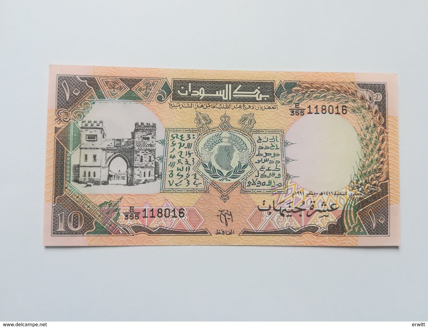 SUDAN 10 POUNDS 1991 - Soudan