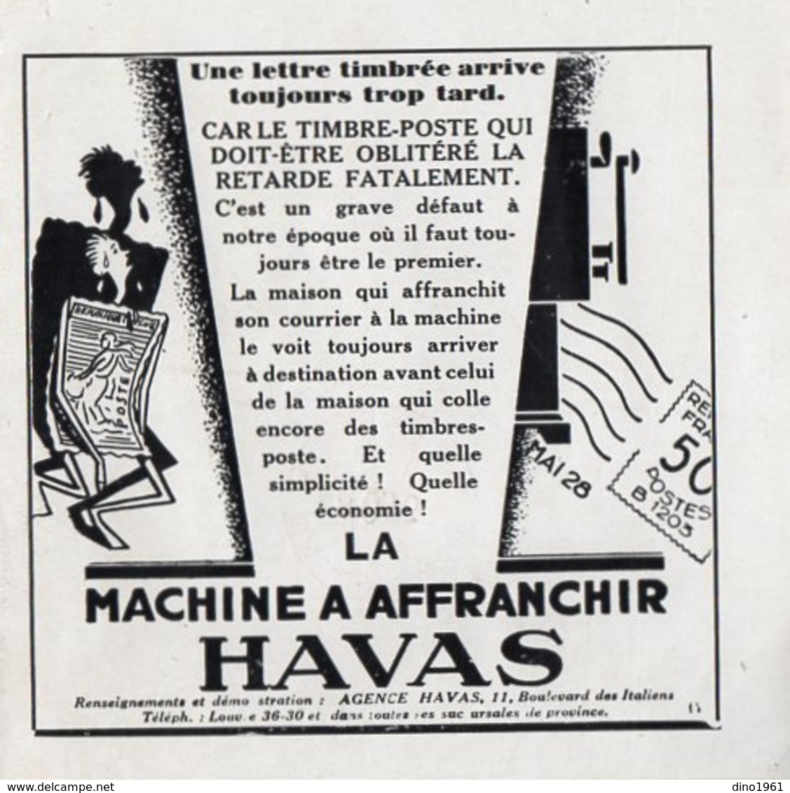 VP13.426 - Pub - EMA - La Machine A Affranchir HAVAS à PARIS Boulevard Des Italiens - Publicités