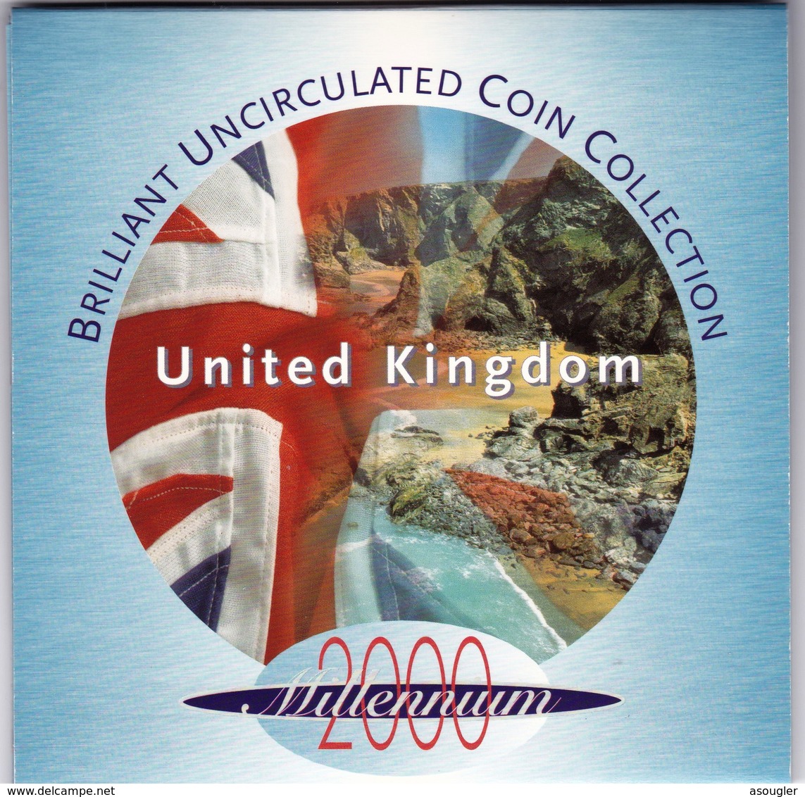 Great Britain UK England OFFICIAL SET BU 2000 "MILLENNIUM" Free Shipping Via Registered Air Mail" - Mint Sets & Proof Sets