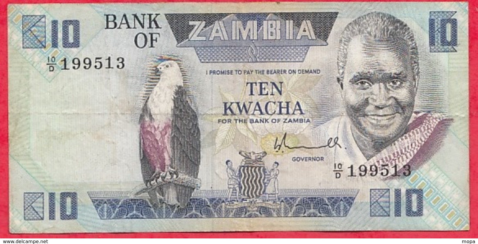 Zambie 10 Kwacha 1980/88  (sign 5) Dans L 'état - Zambie