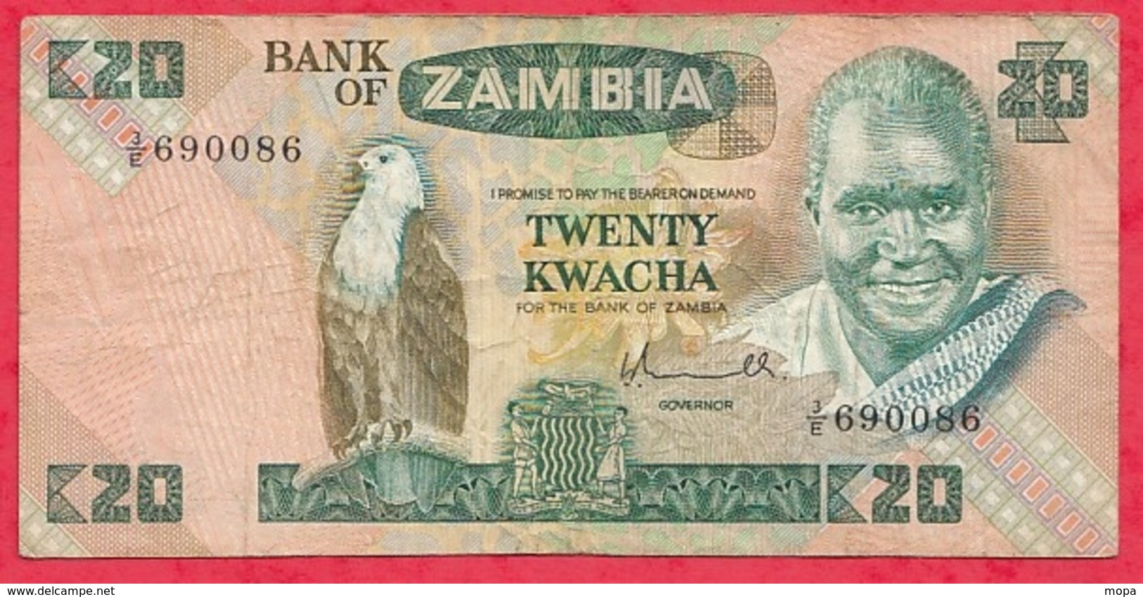 Zambie 20 Kwacha 1980/88  (sign 5) Dans L 'état - Zambie