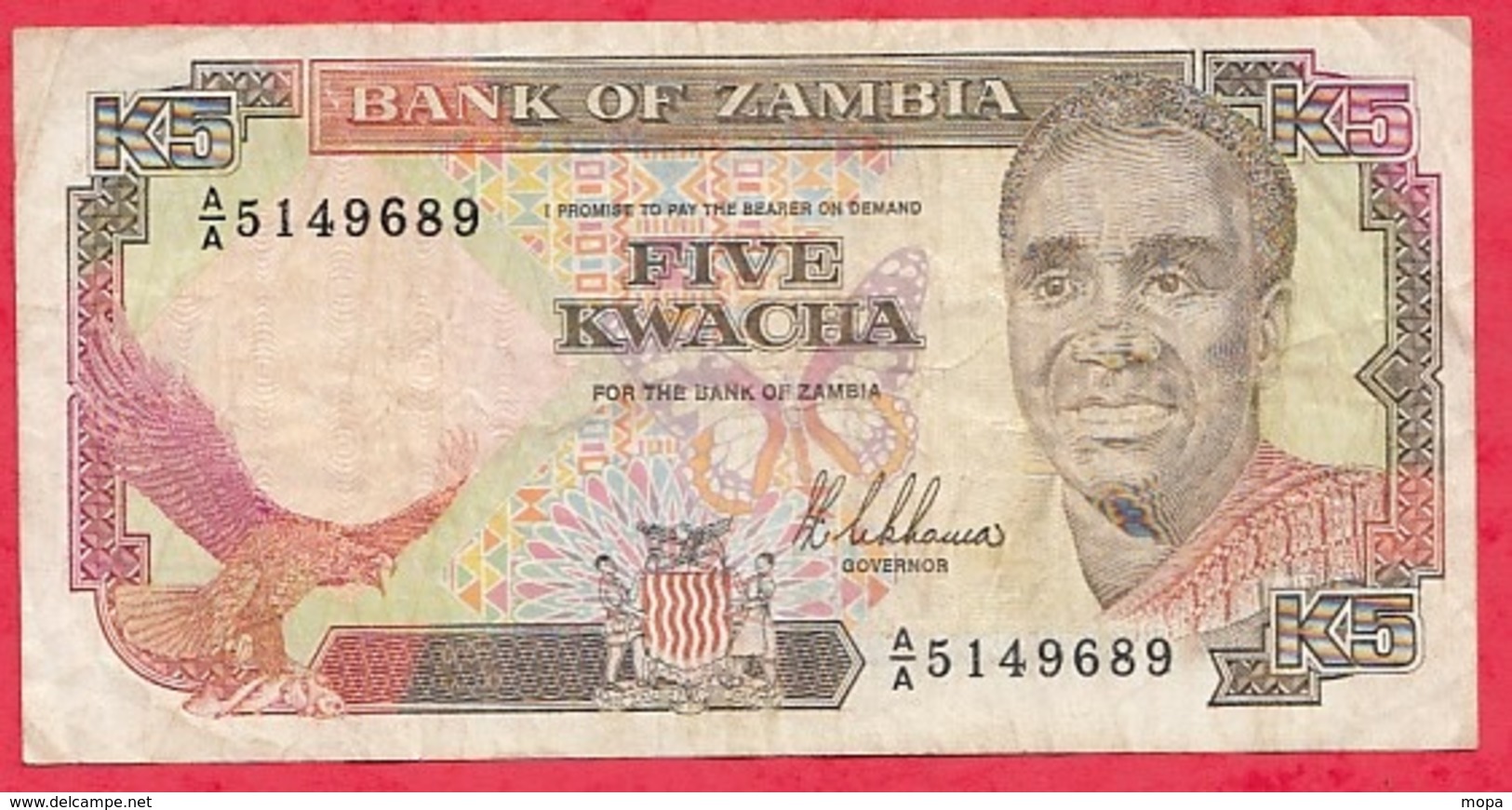 Zambie 5 Kwacha 1989   Dans L 'état - Zambia