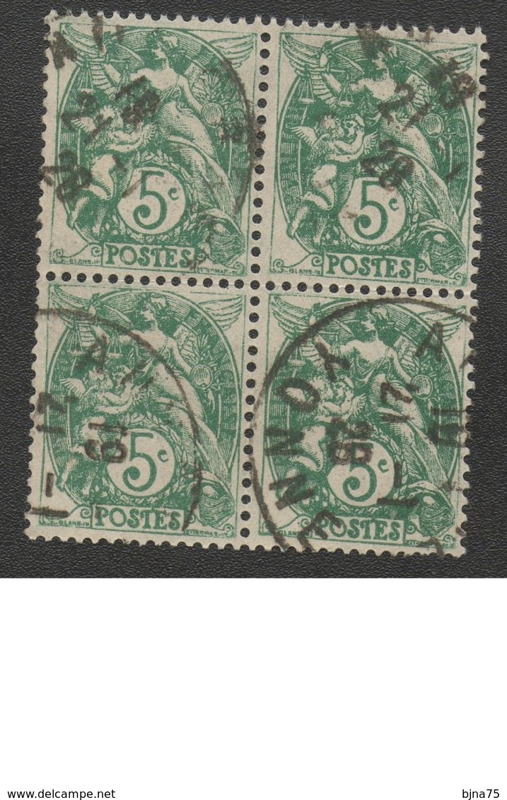 FRANCE 1928  N°YT 111   Bloc De 4  / Daté 21/1/1928 - 1900-29 Blanc