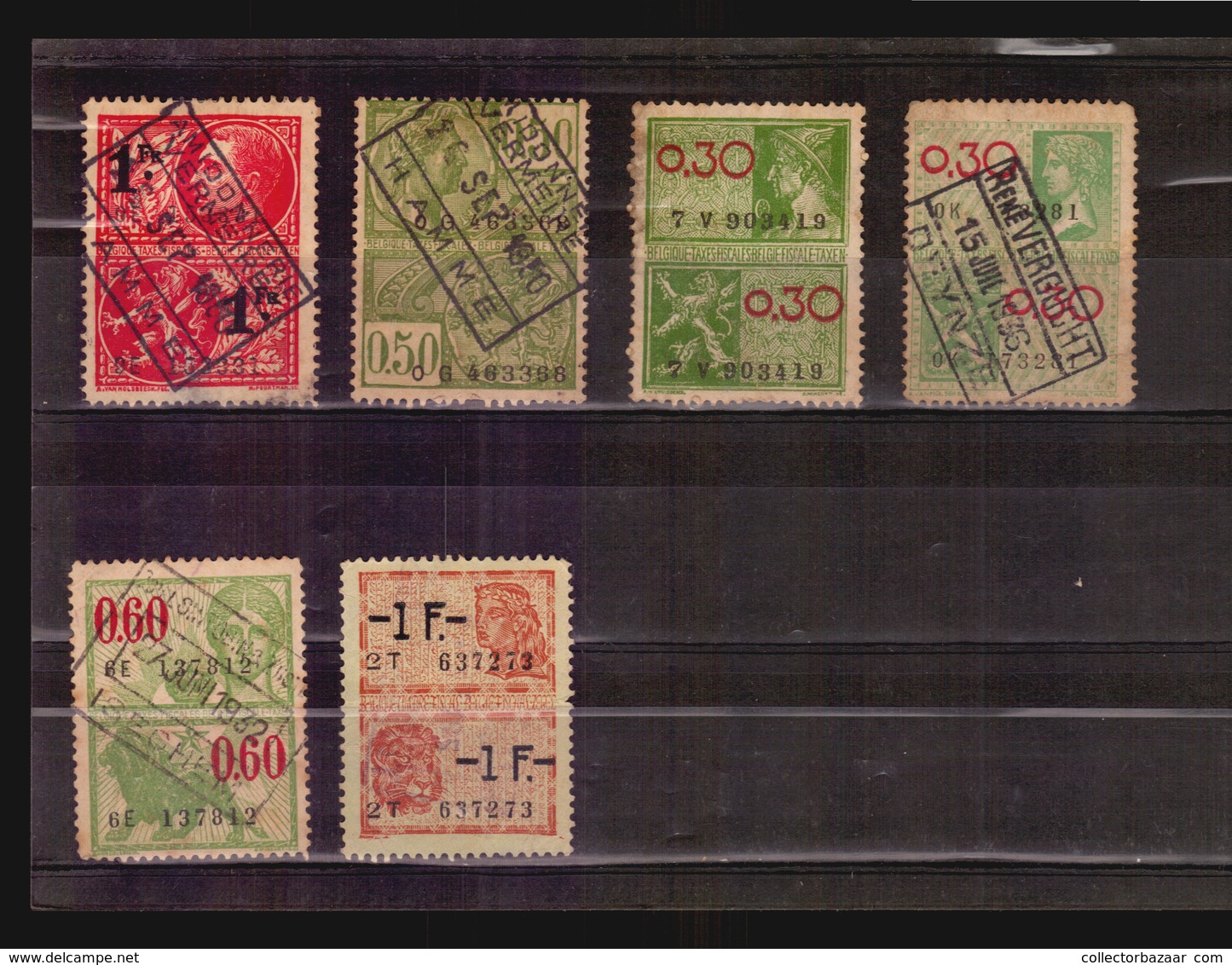 O/Used-Belgique REVENUE  STAMPS TAXES FISCALES - Timbres