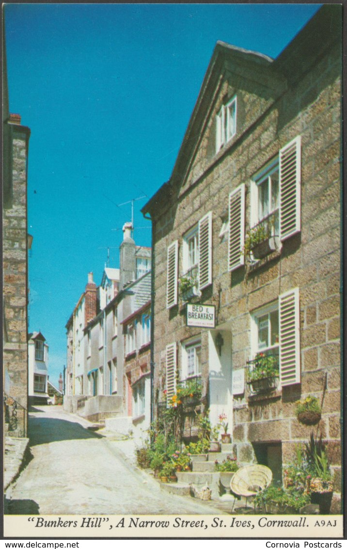 Bunkers Hill, St Ives, Cornwall, C.1960s - Harvey Barton Postcard - St.Ives