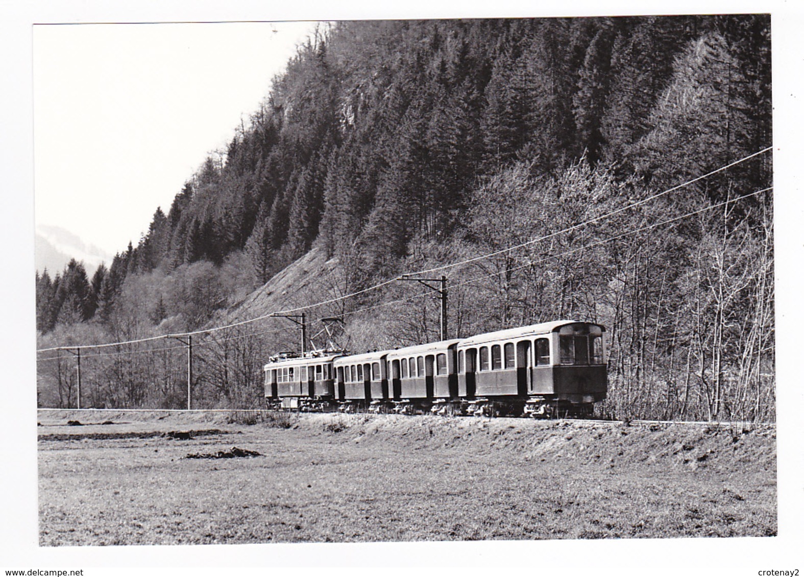 CPM TRAIN VOIR DOS 74 Automotrice Electrique Et Son Train Au Départ De Sixt En 1959 Phot.J. Paillard - Sixt-Fer-à-Cheval