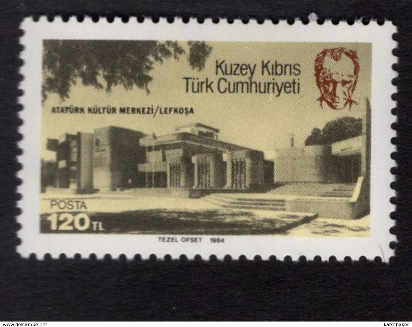 671366758 TURKISH CYPRUS 1984 POSTFRIS MINT NEVER HINGED POSTFRISCH EINWANDFREI SCOTT 147 ATATURK CULTURAL CENTER - Neufs