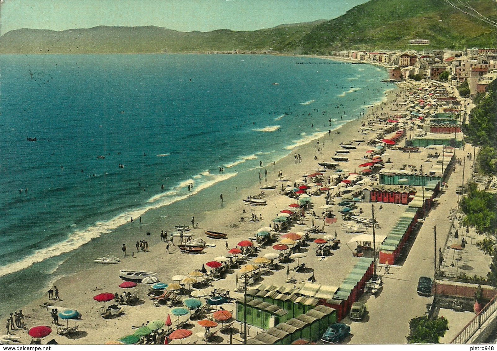 Alassio (Savona) Spiaggia E Torrione Sul Fondo, The Beach, La Plage, Der Strand - Savona