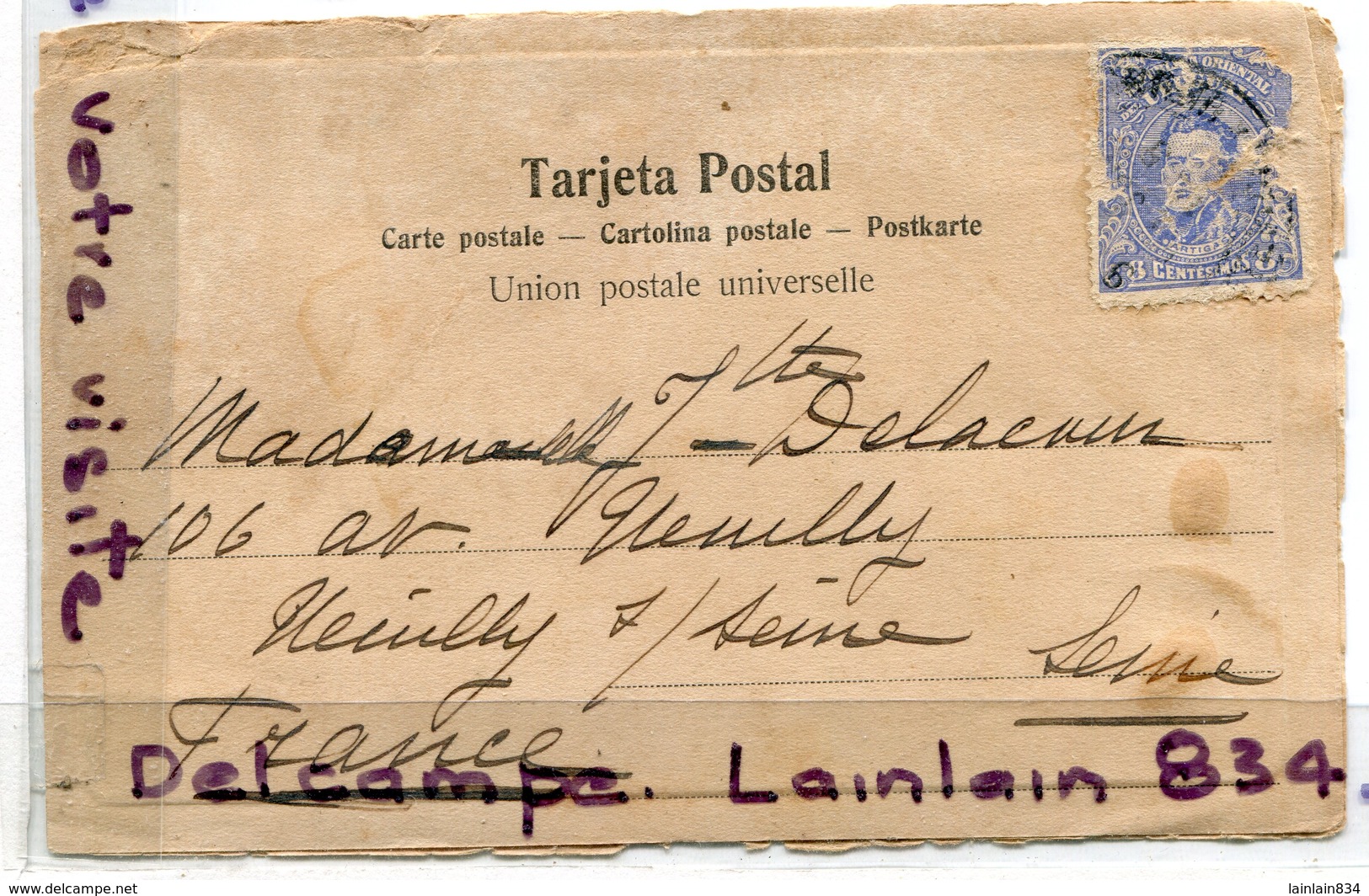 - Uruguay - Lavandières - Lavanderas, Précurseur, De L'usure, 1917, épaisse, De L'usure, Rare, Scans. - Uruguay