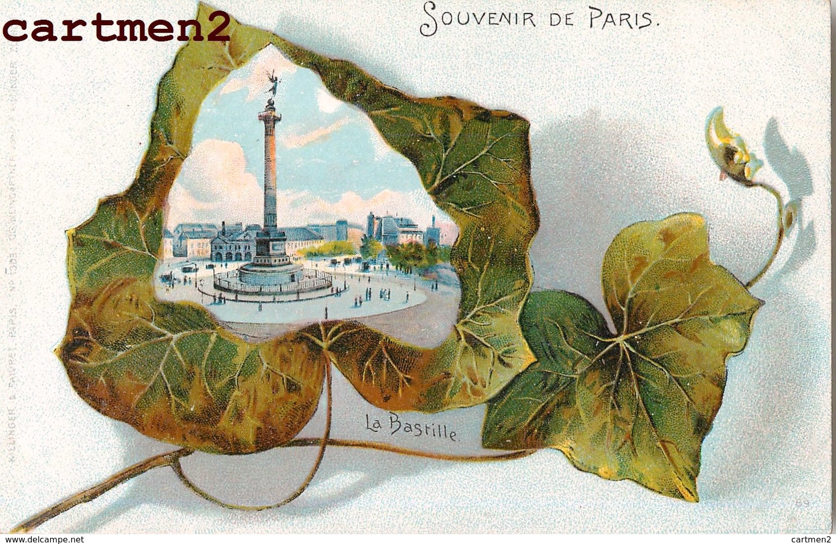 BELLE CPA : SOUVENIR DE PARIS LA BASTILLE 1900 - Arrondissement: 11