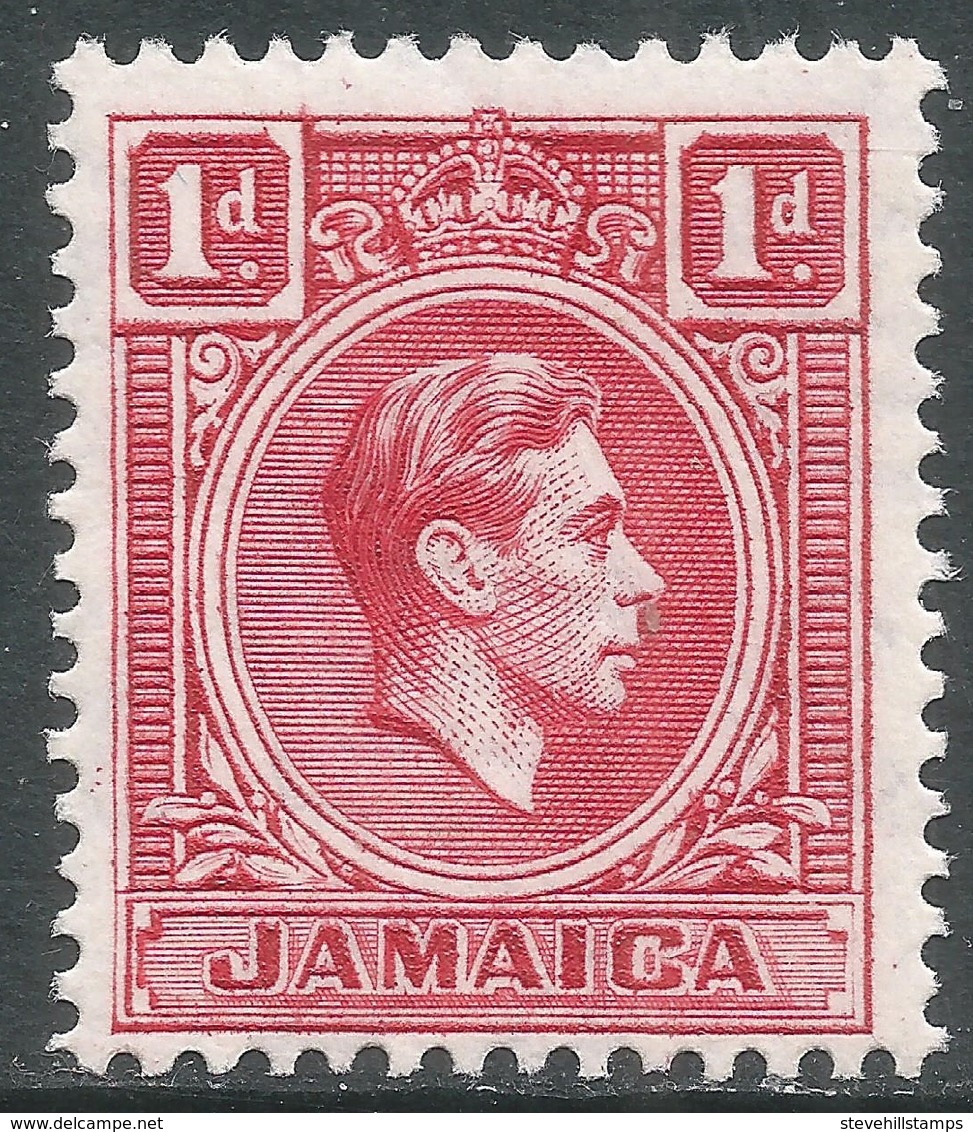 Jamaica. 1938-52 KGVI. 1d Red MH. SG 122 - Jamaica (...-1961)