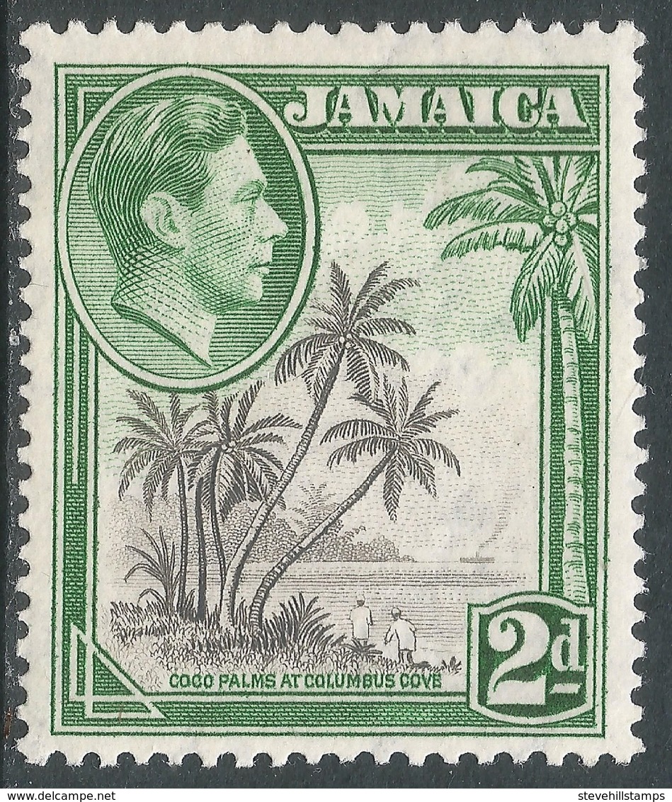 Jamaica. 1938-52 KGVI. 2d MH. P 13 X 13½ SG 124c - Jamaica (...-1961)