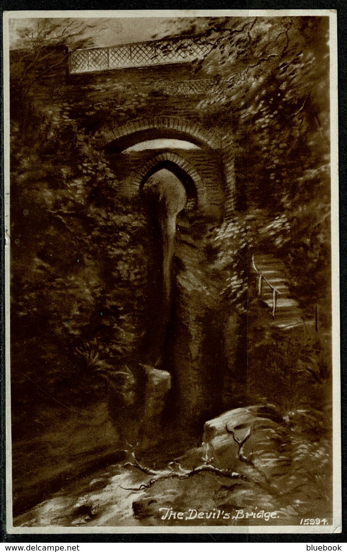 Ref 1240 -1933 Postcard - The Devil's Bridge Caersws To London - Hendon S.O. N W 4 Cancel - Cardiganshire