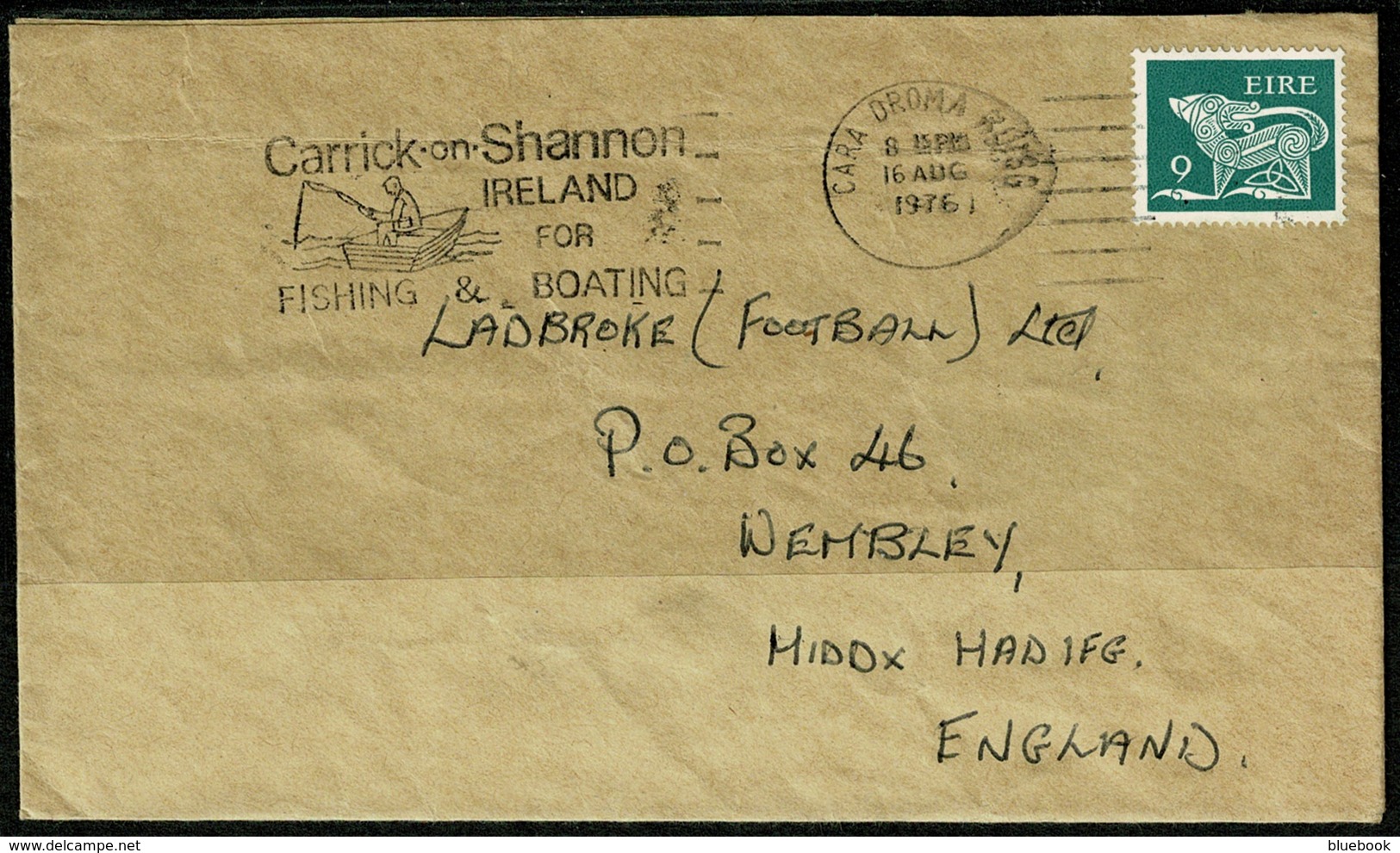 Ref 1240 - 1976 Cover Good Slogan Postmark - Carrick-0n-Shannon Ireland Fishing & Boating - Covers & Documents