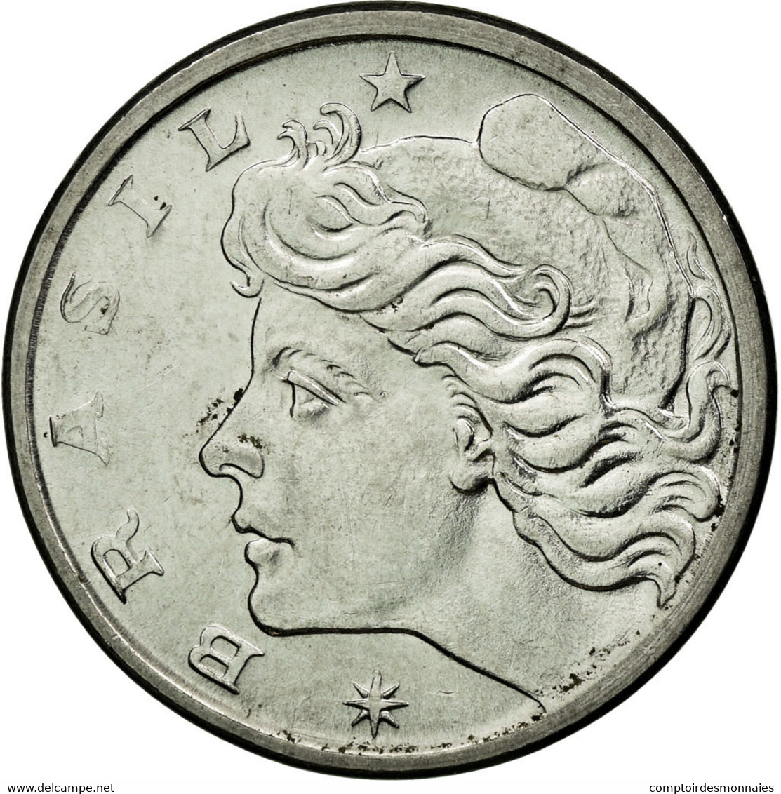 Monnaie, Brésil, 10 Centavos, 1974, TTB, Stainless Steel, KM:Pr9 - Brasile