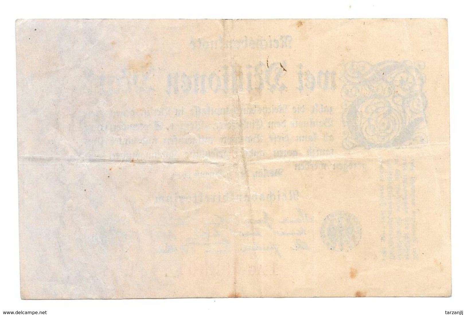 Billet De Zwei Millionen Mark 1923 - 2 Miljoen Mark